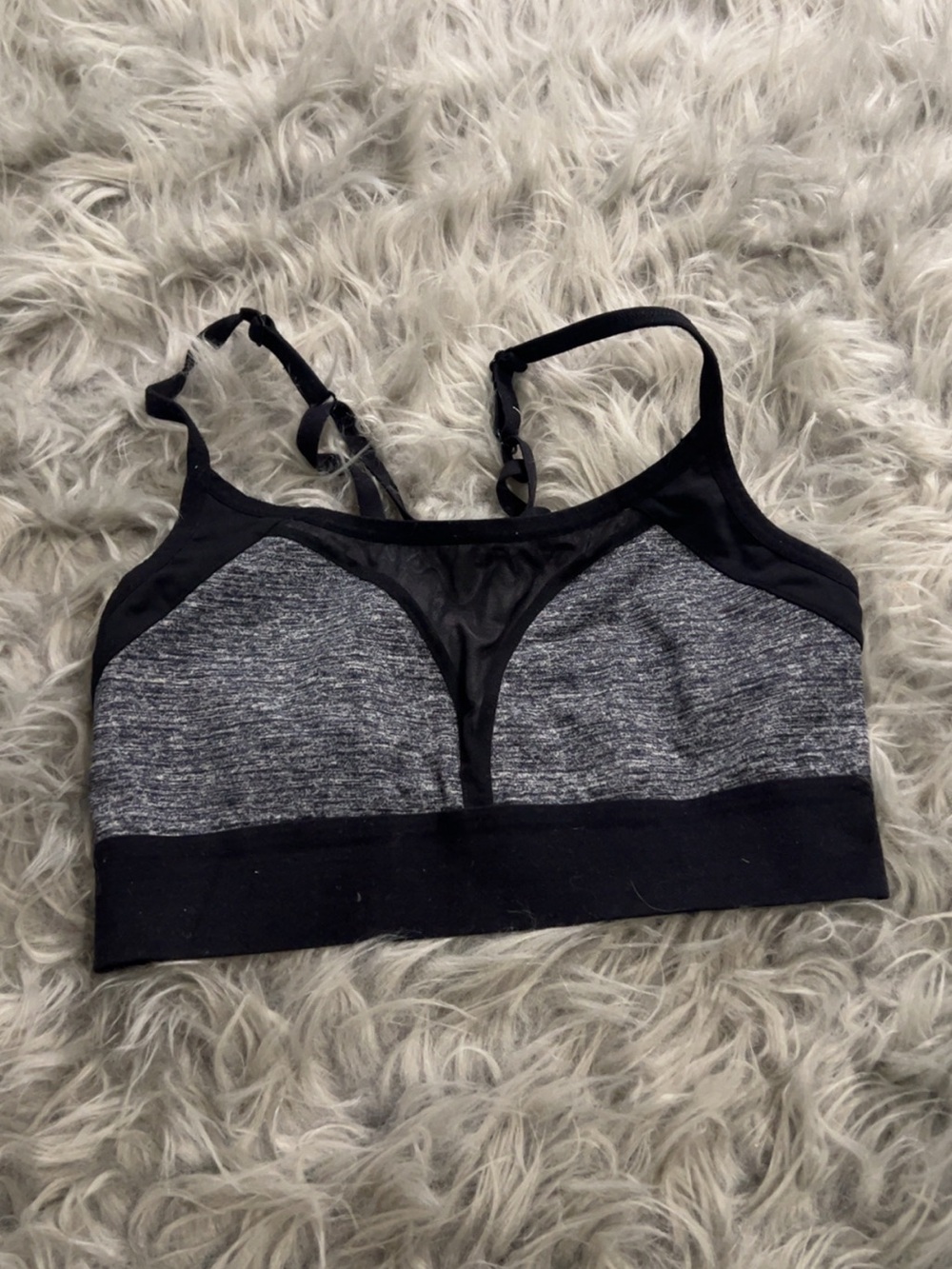 Victoria's Secret Gray & Black Sports Bralette